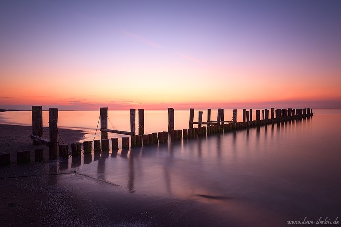Beispiel Bildkomposition - Steg zum Sonnenuntergang an der Ostsee
