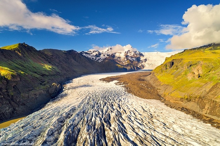 Svínafellsjökull Gletscher